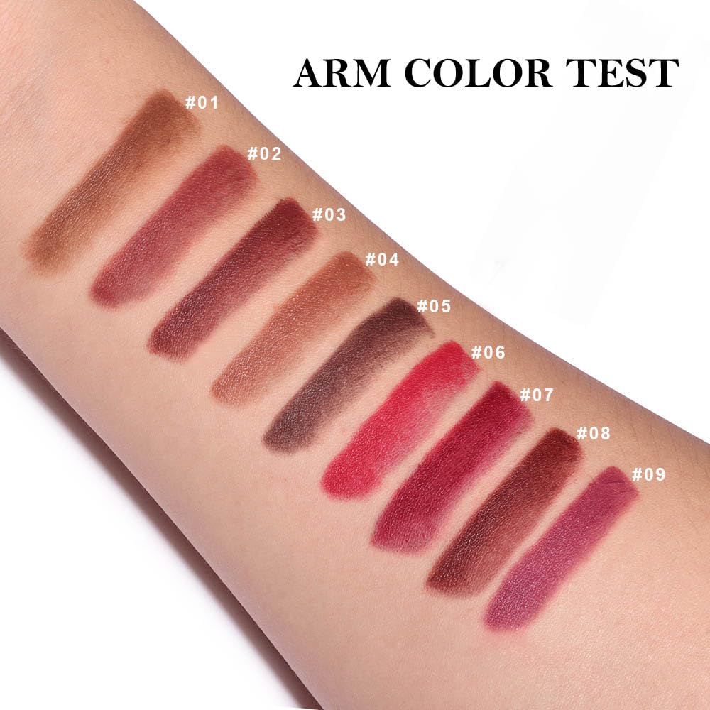 JUAAZIN 3Pcs Gradient Matte Lipstick Crayon Lip Liner pencil, Flawless Contour Gradual Ombre Effect lip Pencil, for Women Long Lasting Waterproof Smudge Proof Lipstick Pencil 01#+05#+08#