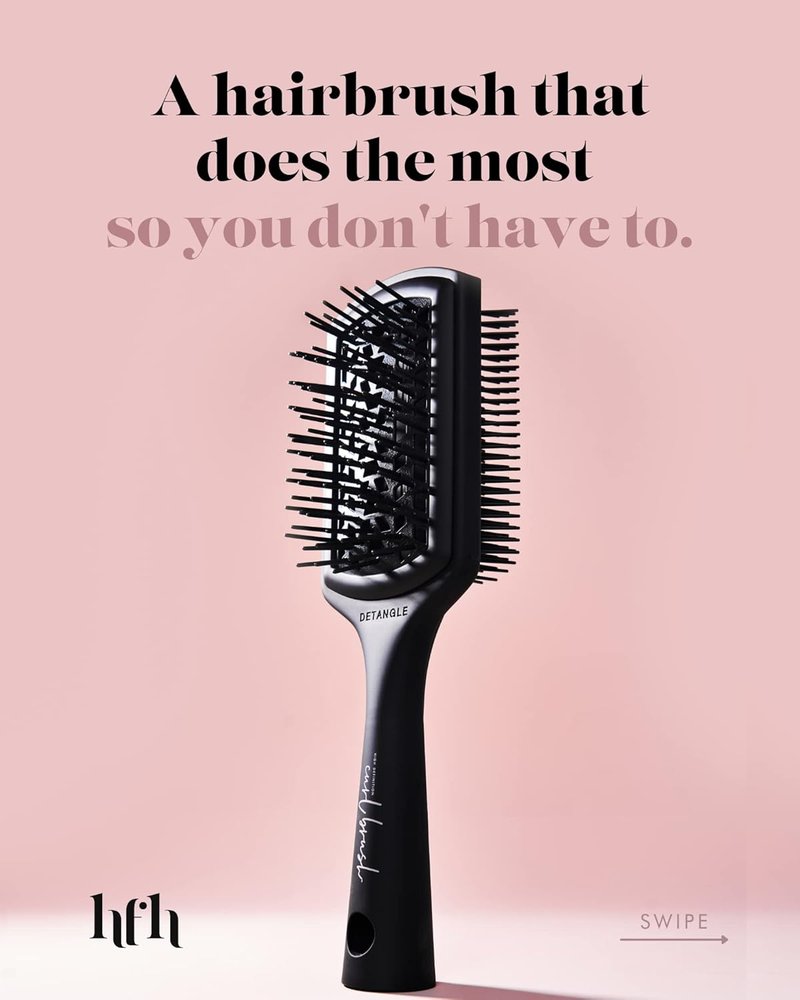 High Definition Detangling Brush - Dual-Sided Curl Brush for Natural, Wavy & Curly Hair | Wet/Dry Use