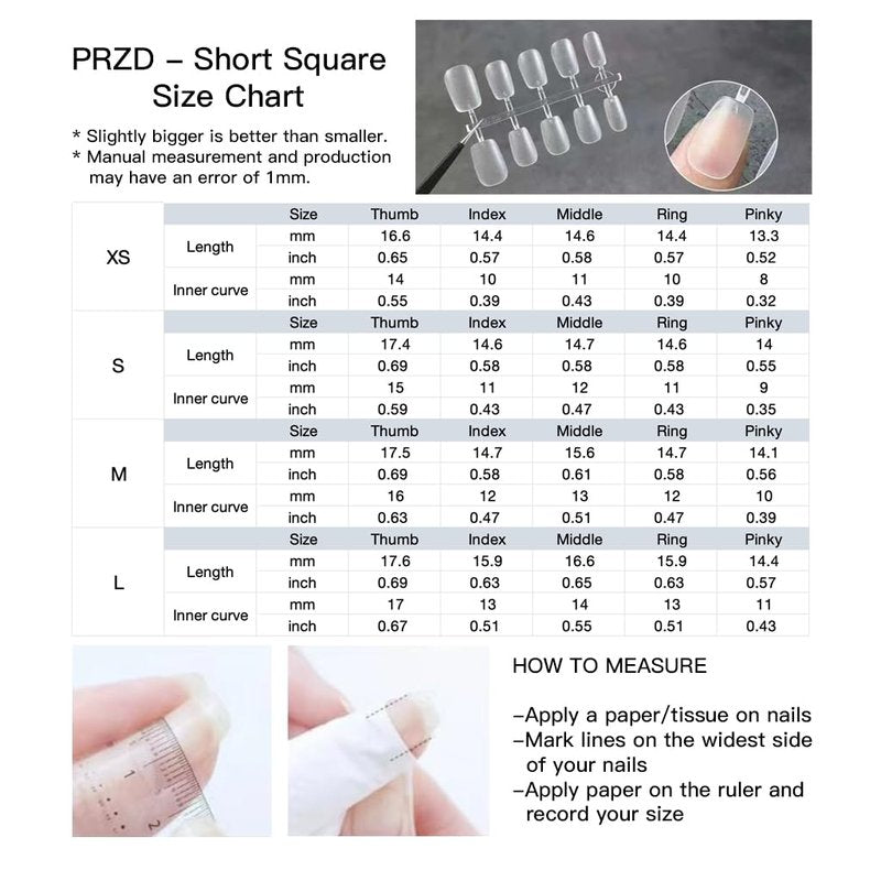[GLORS] Short Square Press On Nails, Nude Pink with Rose Gold Foil and Pearl Accents, 10 Pieces (Small, SS)