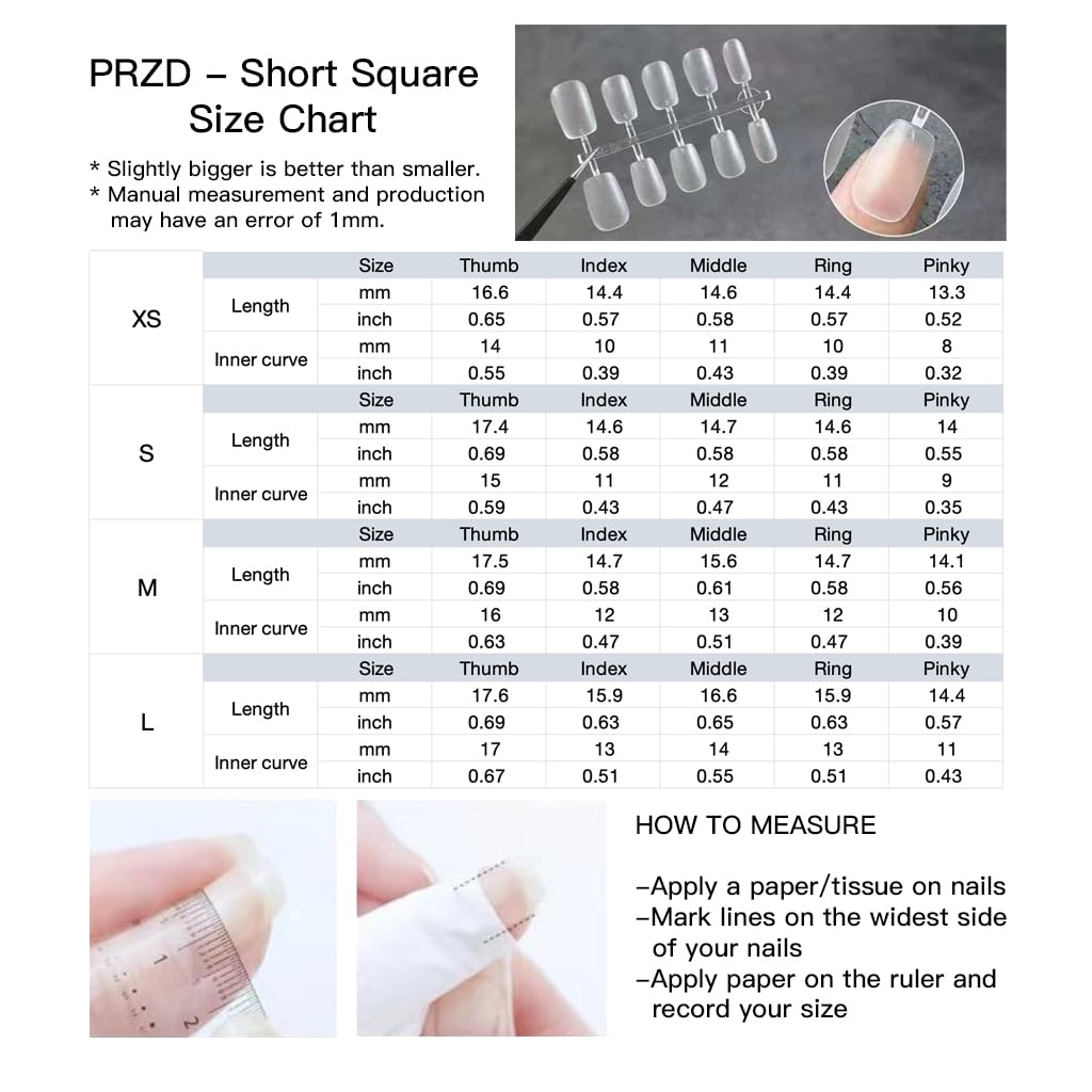 [GLORS] Short Square Press On Nails, Nude Pink with Rose Gold Foil and Pearl Accents, 10 Pieces (Large, SS)
