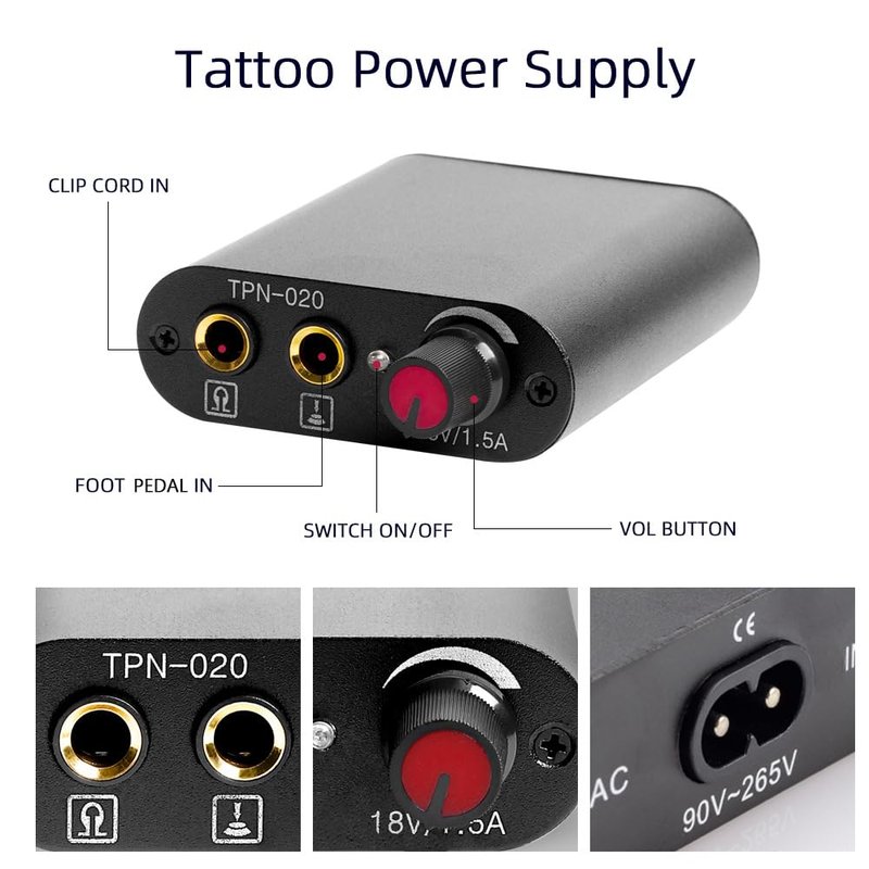 EIPTWH Tattoo Kit,Tattoo Gun Kit for Beginners Rotary Tattoo Machine Pen Kit with 10pcs Cartridges Needles,Rotary Tattoo Machine Kit with 7 Colors Tattoo Inks for Tattoo Artist Tattoo Supplies