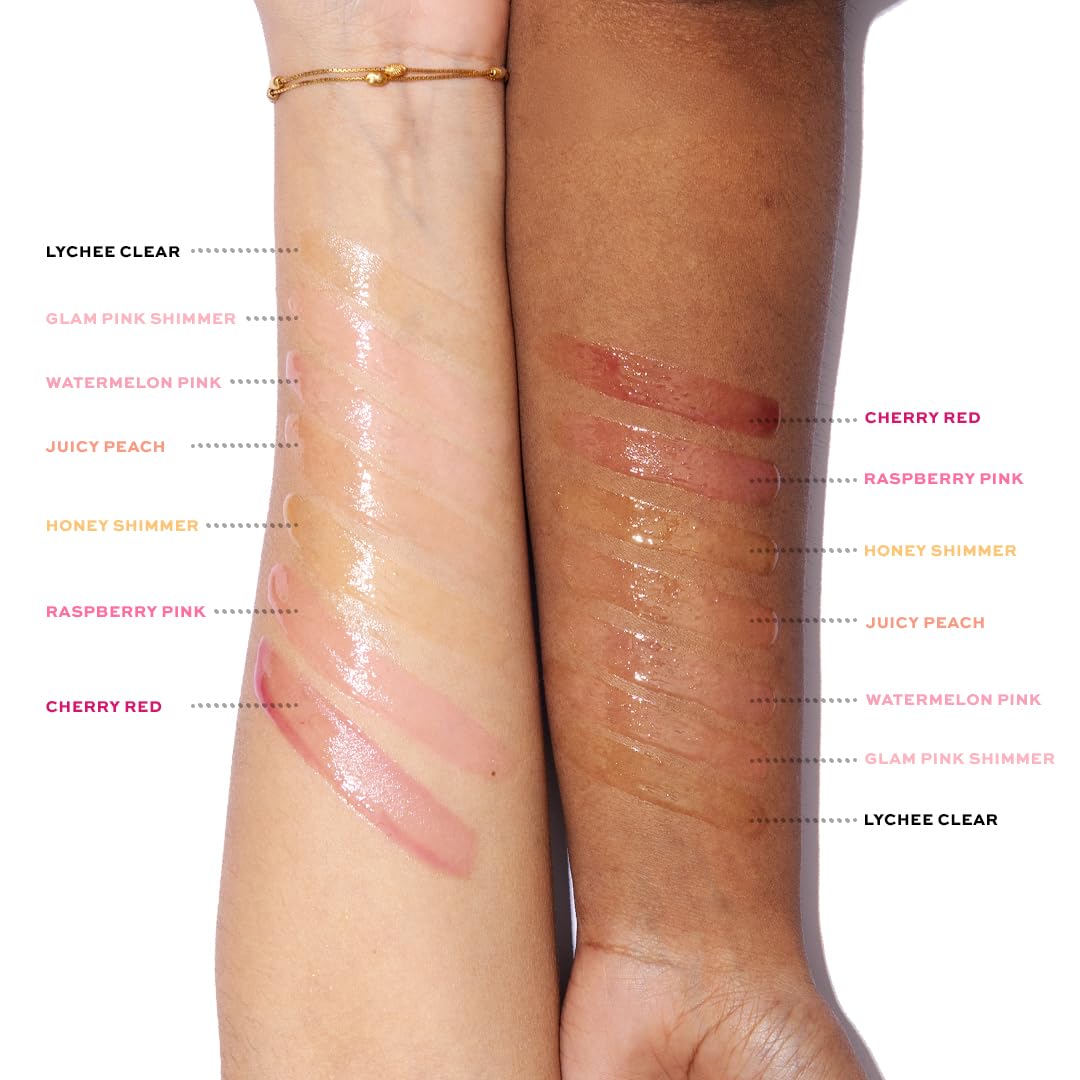 Revolution, Pout Lip Oil, Nourishing Tinted Lip Oil, High Shine, Non-Sticky Finish, Vegan & Cruelty-Free, Lychee Clear, 0.13 oz (Pack of 2)