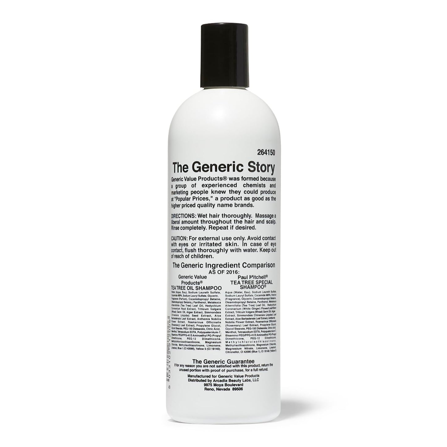 Generic Value Products Tea Tree Oil Shampoo, Leaves Hair Soft and Manageable, Leaves Scalp Clean and Tingling