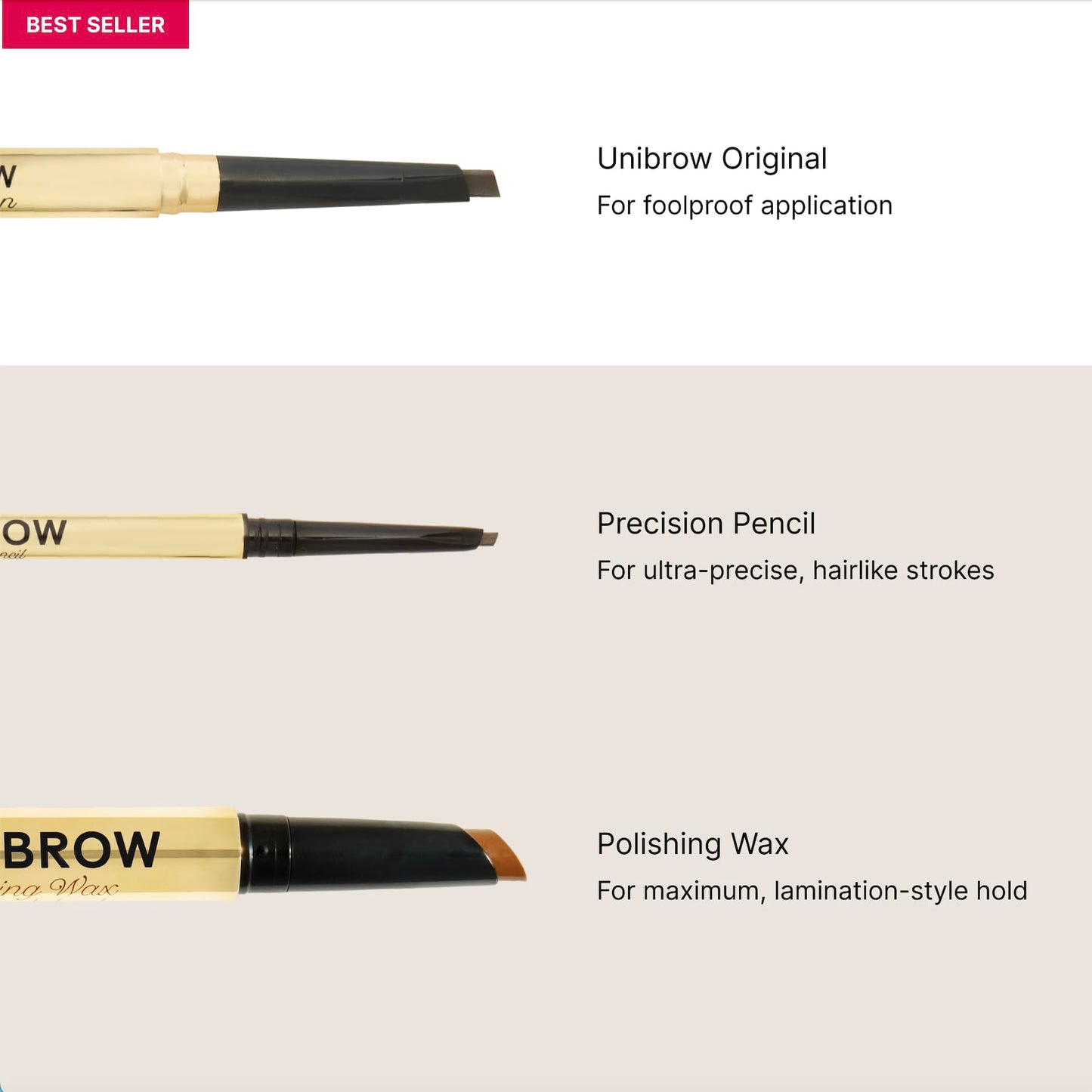 Winky Lux Uni Brow Eyebrow Pencil, Dual Sided with Spoolie, Longwearing Waterproof Eyebrow Crayon, Define Shape and Fill Brows