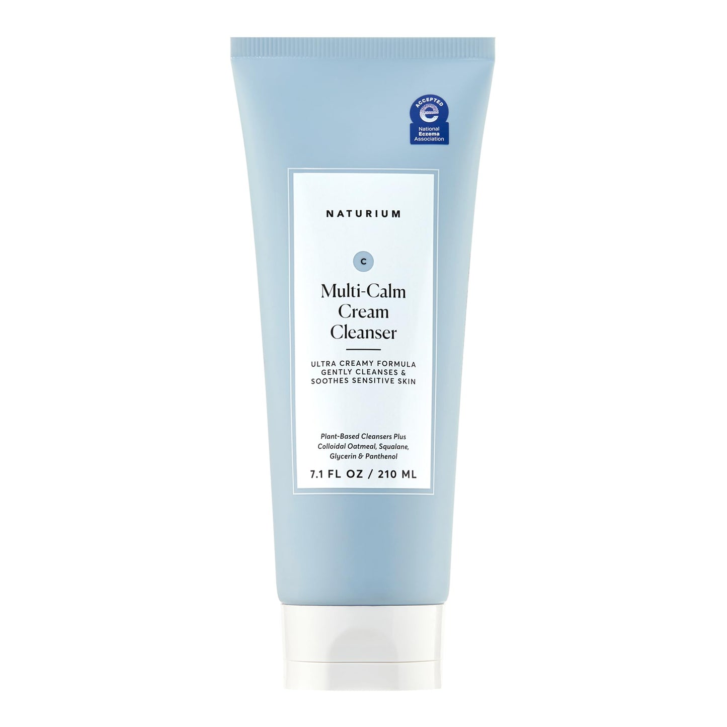 Naturium Multi-Calm Cream Cleanser, Hydrating Face Wash for Eczema-Prone Skin, 210 mL / 7.1 fl oz