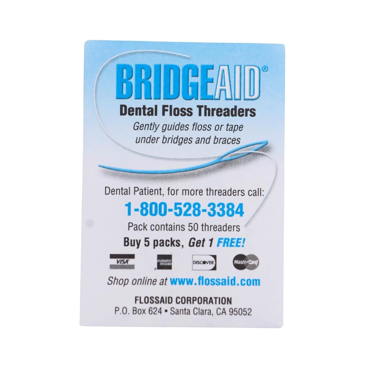 FLOSSAID BridgeAid Threaders 2 packs of 50 (100 Threaders)