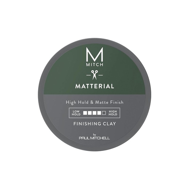 Mitch Matterial Finishing Clay for Men - High Hold, Ultra-Matte Finish | 3 oz, All Hair Types