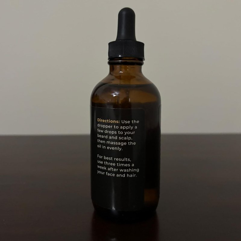 Beard Growth Oil for Men - Avocado, Jojoba & Rosemary Formula | Softens & Thickens Facial Hair (4 oz)