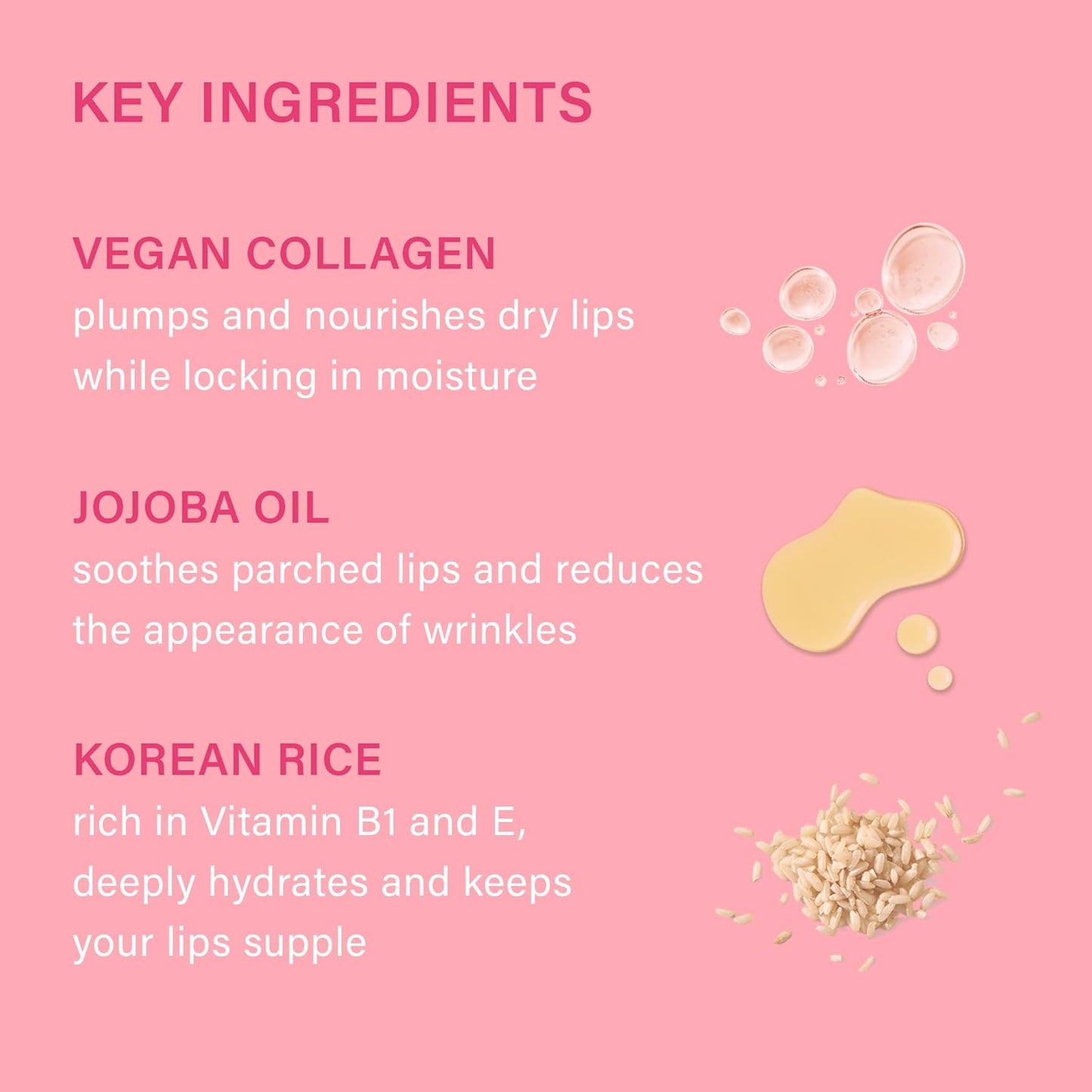 Vegan Lip Treatment - Sheer Tinted Lip Balm for Hydration & Shine | Infused with Collagen & Jojoba Oil - 0.5oz/15g
