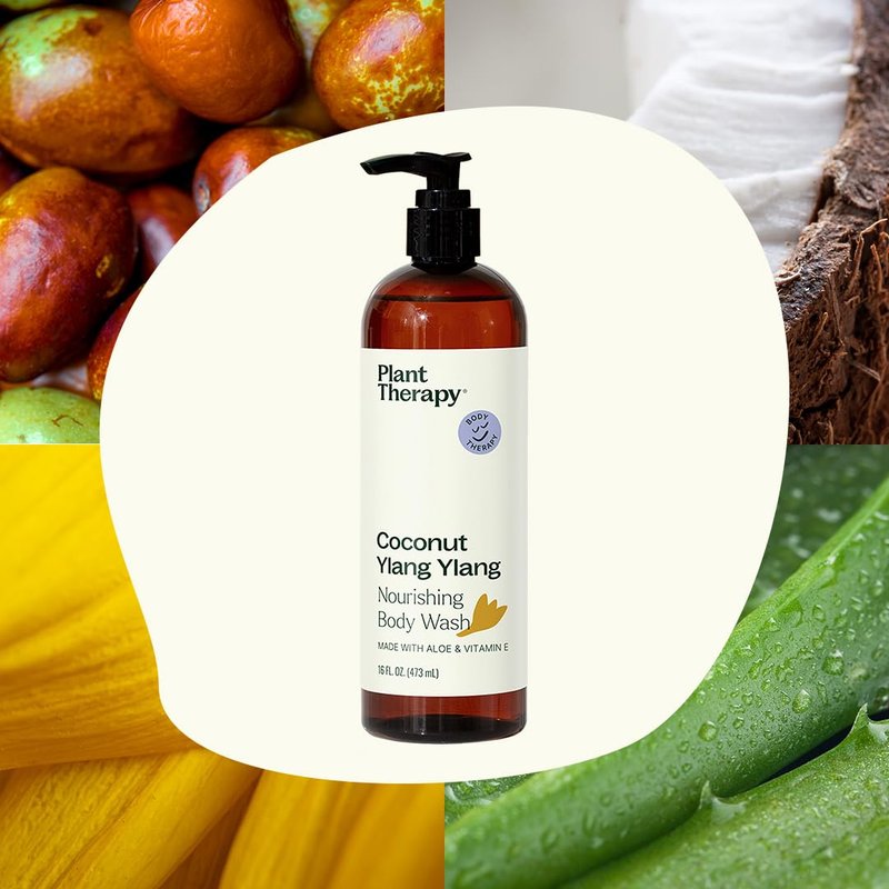 Coconut Ylang Ylang Natural Body Wash - Sulfate-Free 16 oz | Sweet Tropical Scent for All Skin Types