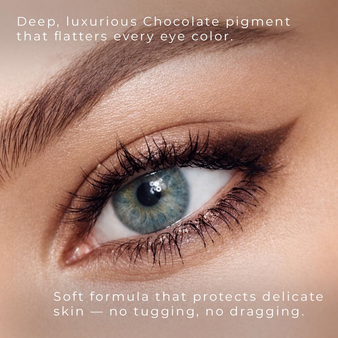 Honeybee Gardens Effortless Eyeliner Pencil, Belgian Chocolate Brown, Smooth Long-Wearing, Rich Pigment, Vegan & Gluten-Free