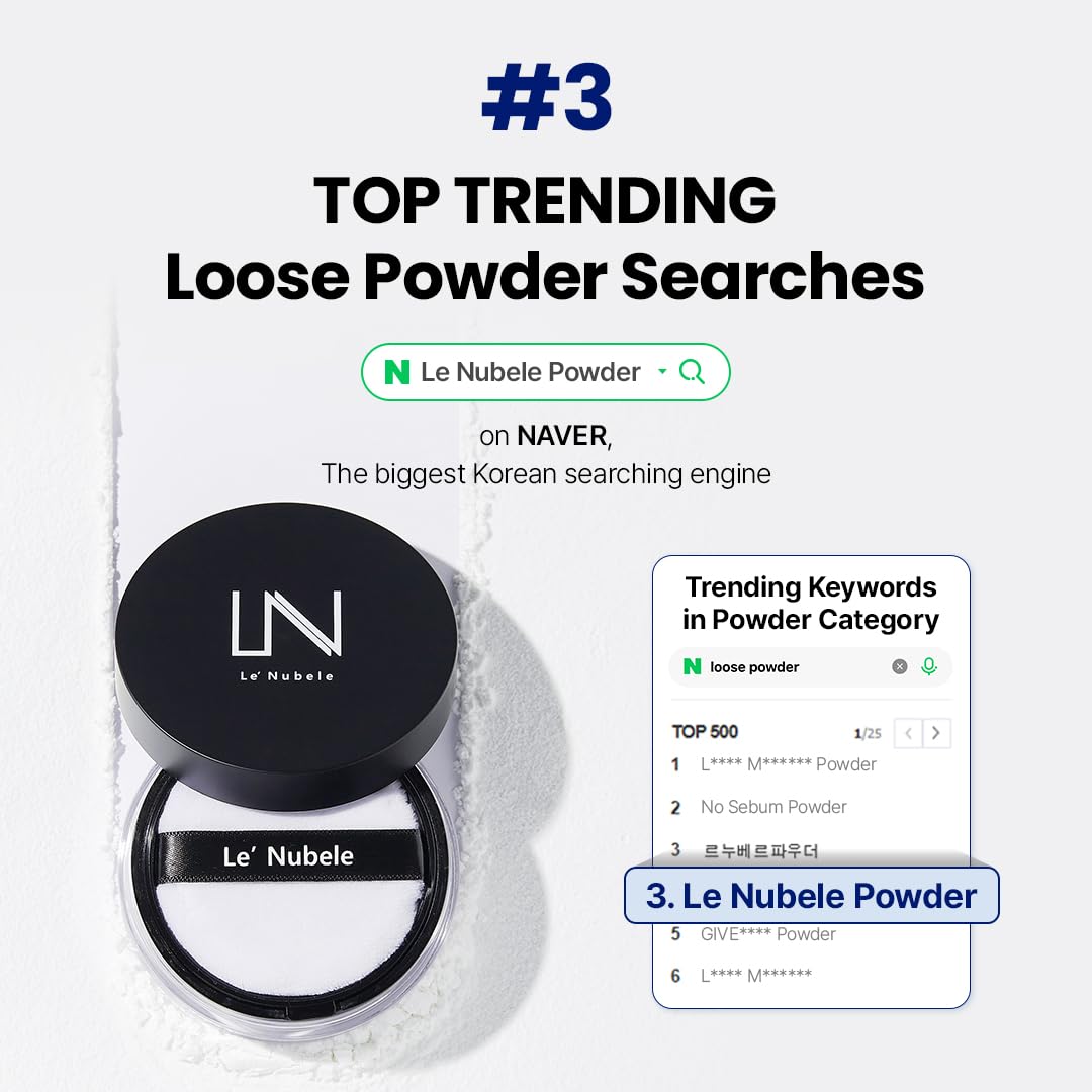 Le Nubele Azulene Face Cover Fixing Powder for Oily Sensitive Skin | Azulene + Talc Free | Blurring Setting Powder, Translucent Face Powder, Setting Powder Makeup, Korean Makeup | 10g•0.35oz