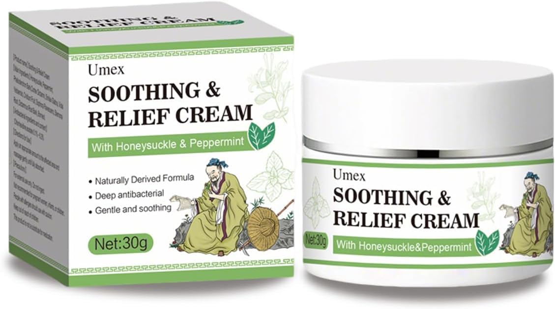 Umex Hydrating Body Cream for Dry, Sensitive & Rough Skin – Moisturizing Lotion with Honeysuckle & Mint for Soft, Smooth, Nourished Skin