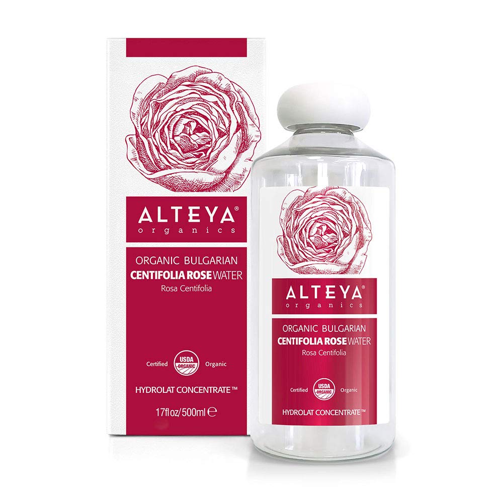 Alteya Organic Centifolia Rose Water 500ml - 100% USDA Certified Organic Big Bottle Authentic Pure Rosa Centifolia Flower Water Steam-Distilled and Sold Directly by the Rose Grower Alteya Organics