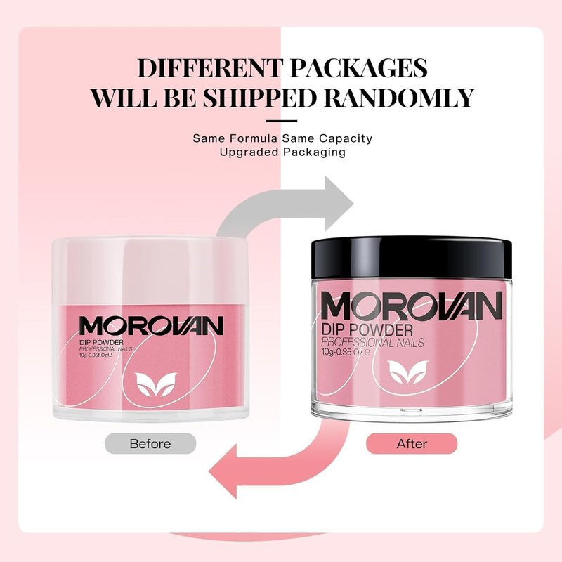 Morovan Dip Powder Nail Kit: 20 Colors Starter Set With Dip Powder Liquid Set for Nail Art DIY at Home
