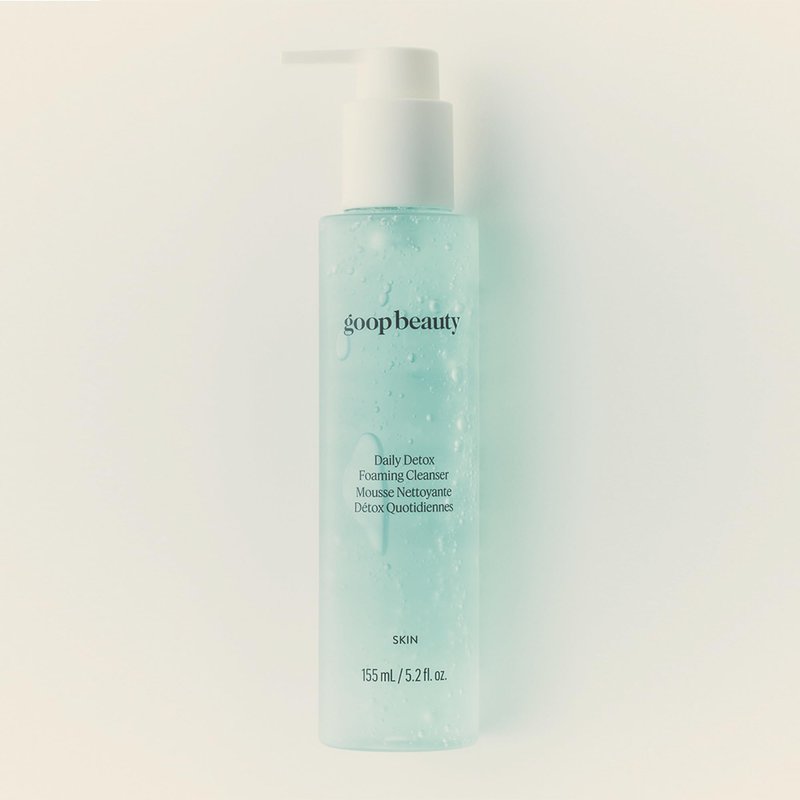 goop Beauty Daily Detox Foaming Cleanser | Hydrating Face Wash to Remove Makeup, Oil, & Dirt | Malachite, AHAs, & Glycerin | 5.2 fl oz