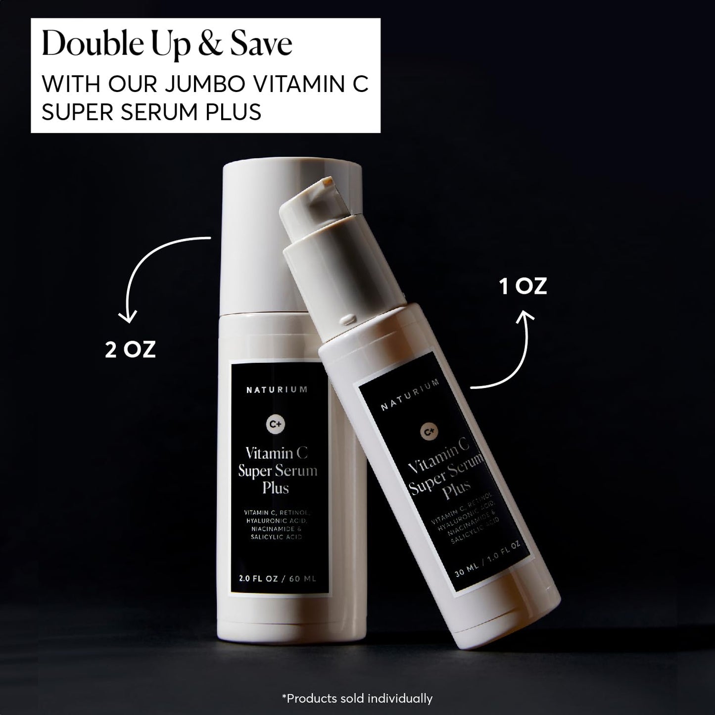 Naturium Vitamin C Super Serum Plus, Smoothing & Brightening Face Care, plus Retinol, Hyaluronic Acid, Niacinamide & Salicylic Acid