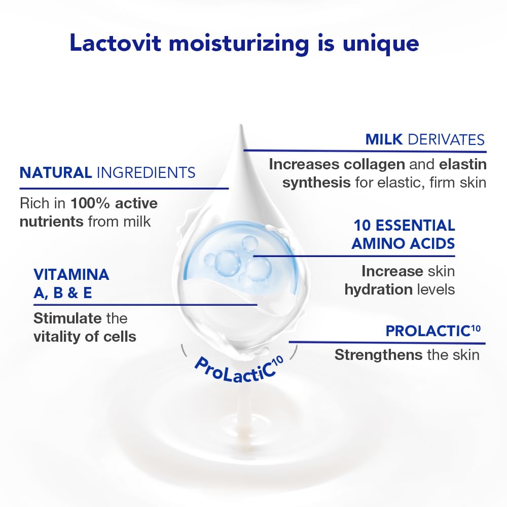 Lactovit | Moisturizing Body Wash | Hydrating Shower Gel | For all Skins | With ProLactiC10, Collagen & Elastin Booster | Smooth & Youthful Skin | Dermatologist Recommended | 6 x 600 ml