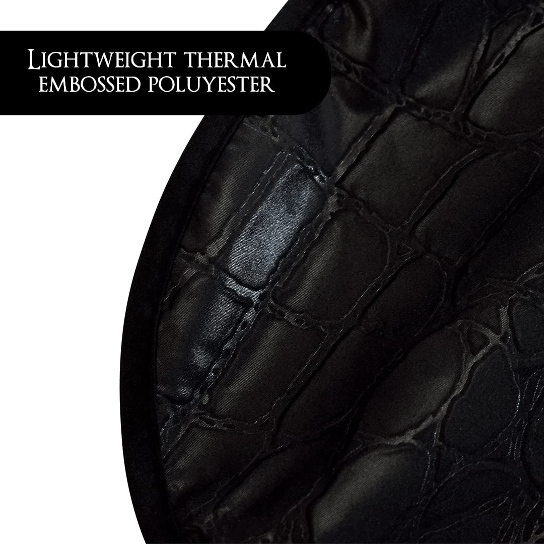 Betty Dain Alligator Hide Bleach-proof Multi Purpose Coloring/Styling Cape, Textured Surface, Secure Snap Closure at Neck, Generous Size, Machine Washable, Lightweight Polyester, Black, 45 x 60