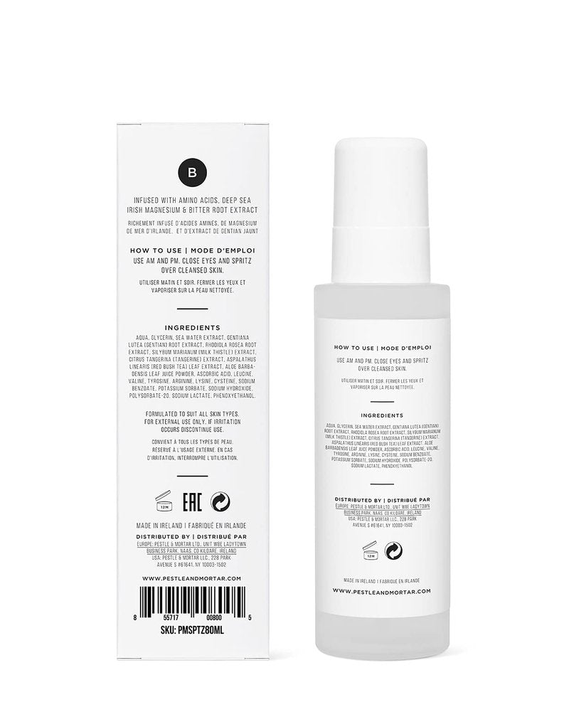 Ultra-Fine Face Mist | Hydrating Facial Spray with Deep Sea Magnesium & Gentian Root Extract - 2.71 Fl Oz