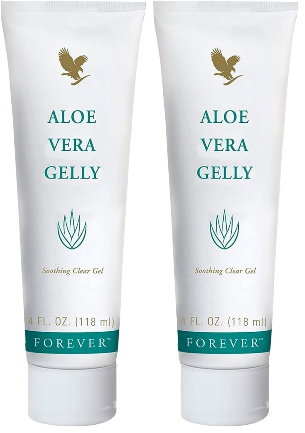 Forever Living - Aloe Vera Gelly - Pure Aloe Gel for Soothing and Moisturizing Skin, Non-Staining and Fast-Absorbing, Vegan and Gluten-Free, 4 fl oz (Pack of 2)