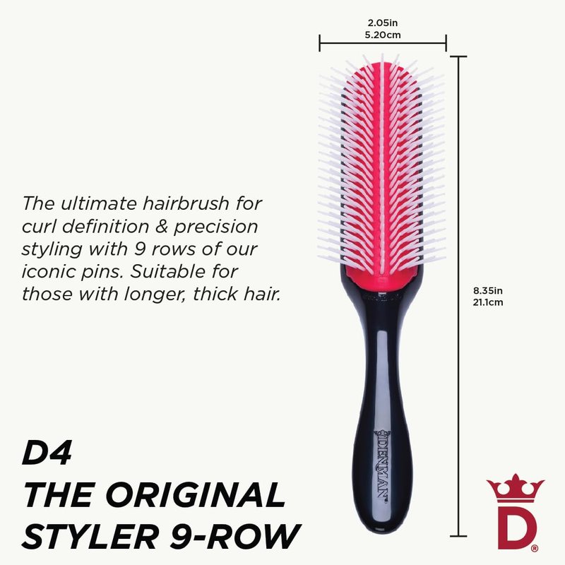 Denman Styler 5 Row Hair Brush - Professional Styling Tool for All Hair Types
