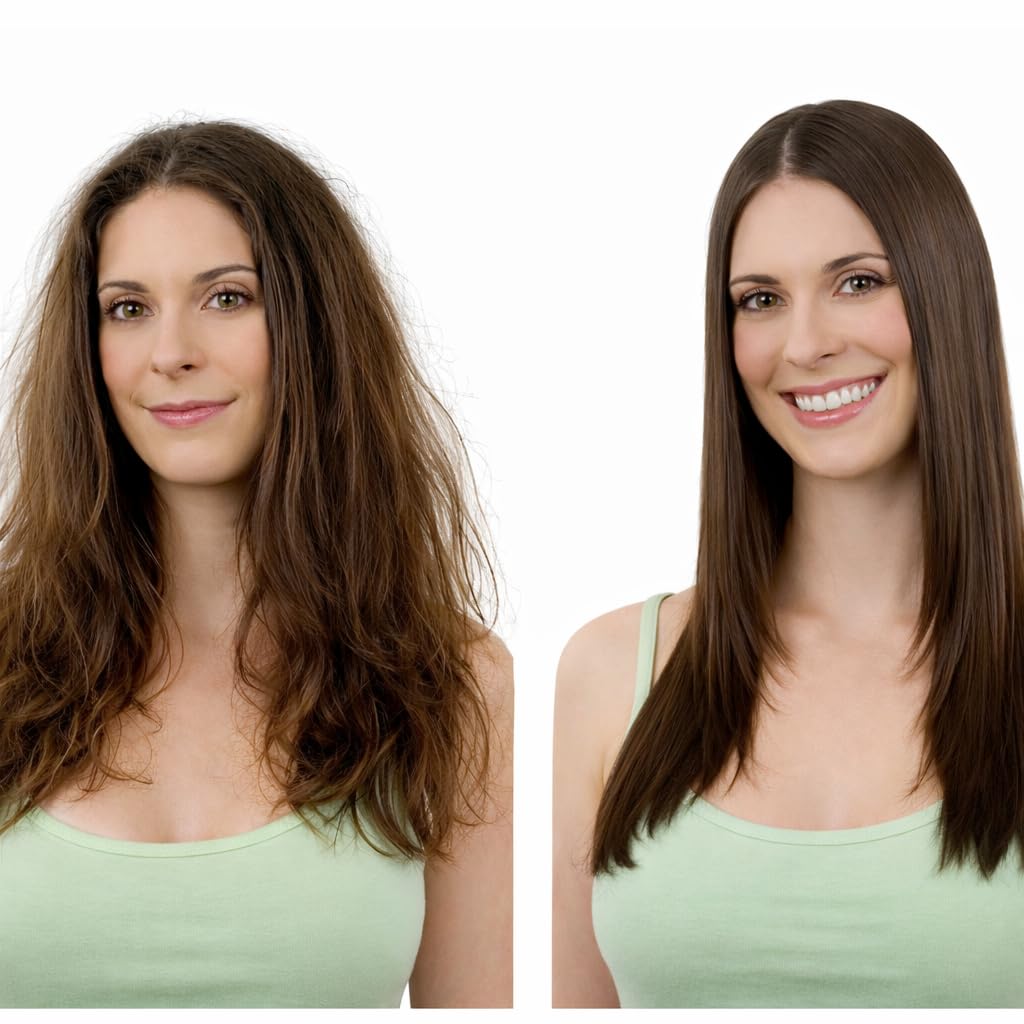 KERATIN RESEARCH Brazilian Keratin Hair Straightening and Smoothing Treatment Professional Organic Results shiny Hair with Natural look Queratina Keratina (4 OZ Original)