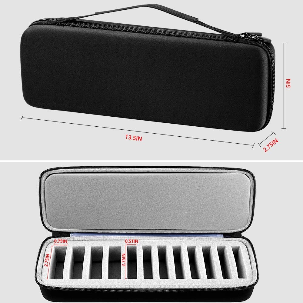 Comecase Clipper Blade Case Holder Organizer, Hard EVA Travel Carrying Storage for Wahl/for Andis/for Oster A5 Detachable Blades, Holds 12 Blades for Barbers and Pet Groomers (Box Only)