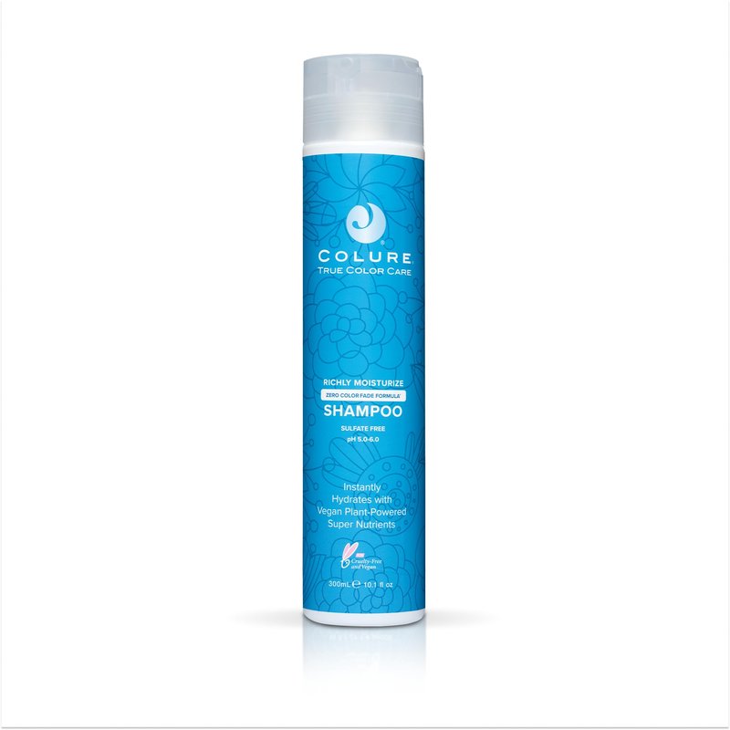 COLURE Richly Moisturize Shampoo 10 oz - Superior Hydrating Sulfate Free Cleanser for Dry Color Treated Hair Care