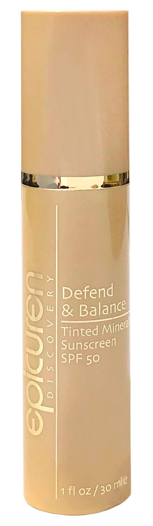 Epicuren Discovery Defend & Balance Tinted Mineral Sunscreen SPF 50, 1 fl. oz.