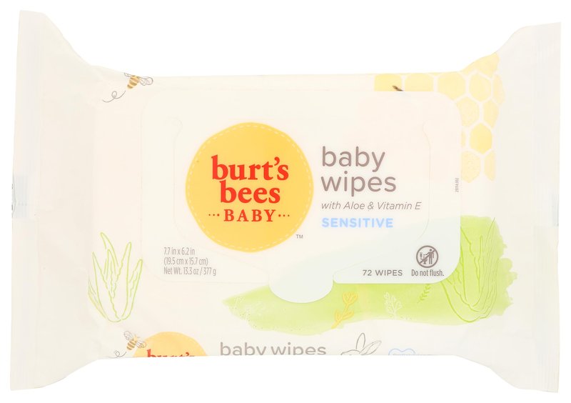 Burt's Bees Baby Chlorine-Free Wipes, 72 Count (Pack of 1) - Packaging May Vary