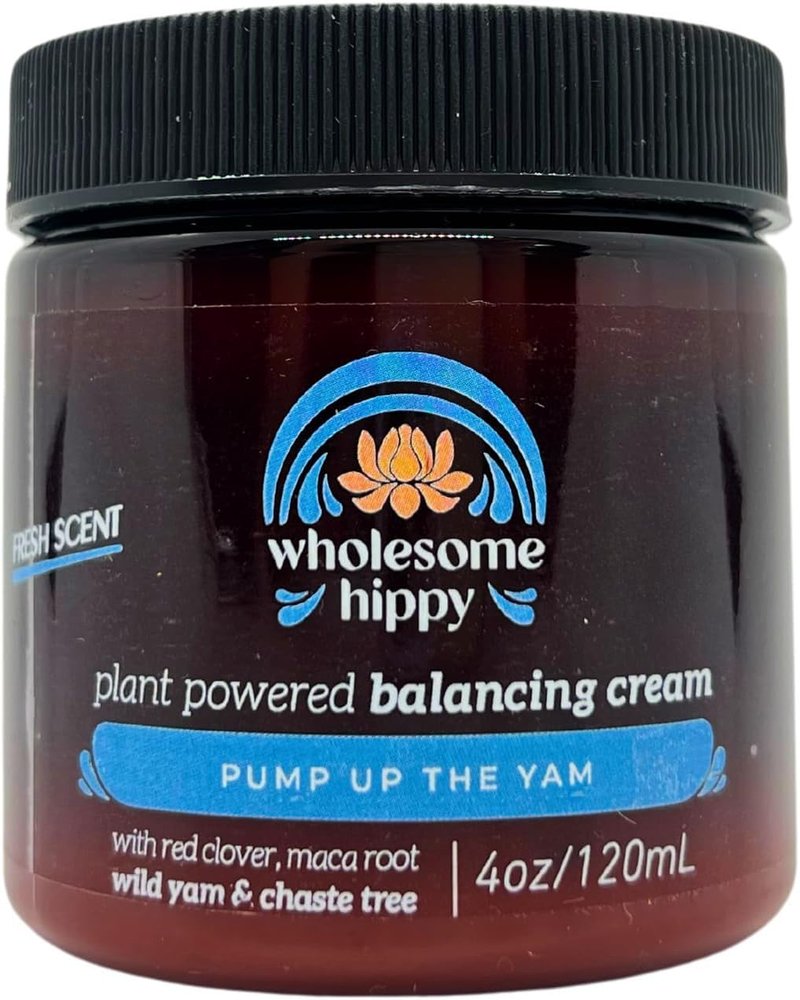 WHOLESOME HIPPY Wild Yam Cream for Hormone Balance Support Body Cream with Maca, Chaste Tree, Milk Thistle & Shea – Moisturizing Botanical Balm for Women & Men – 4oz - Fresh Scent