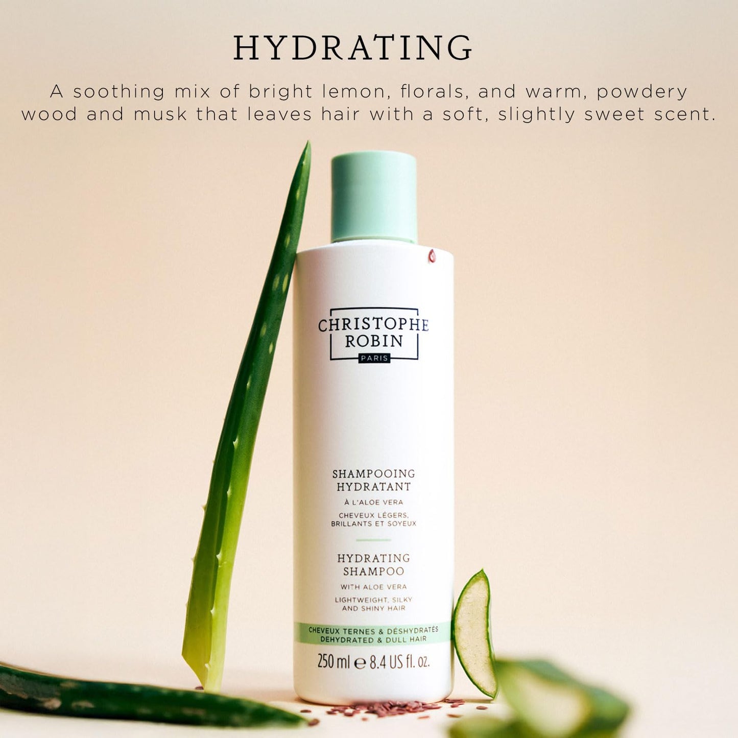 Christophe Robin Hydrating Leave-In Mist With Aloe Vera for Scalp and Hair - Detangles and Conditions 5 fl. oz