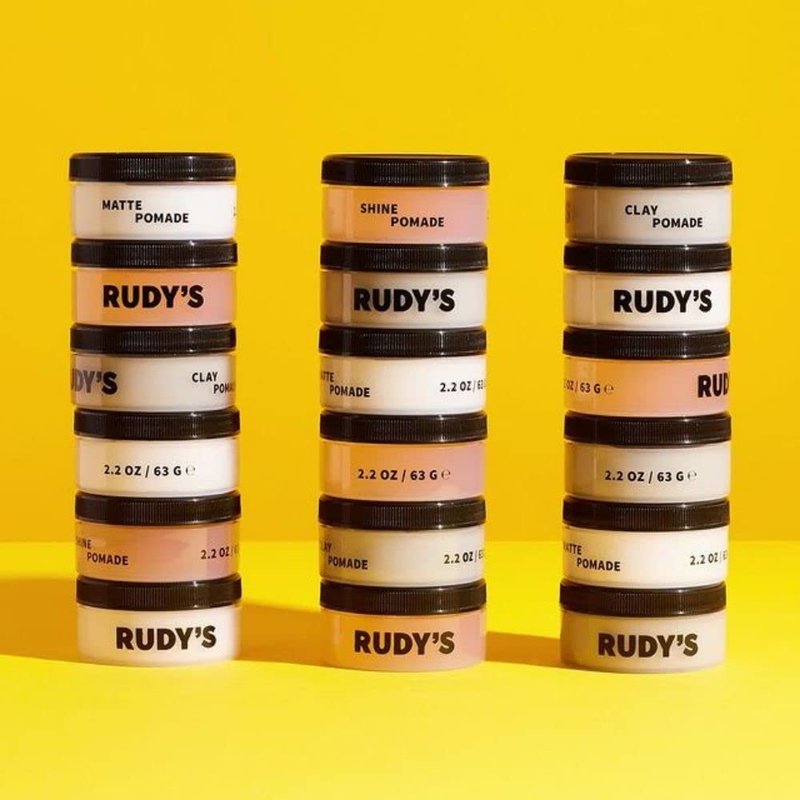 RUDY's Clay Pomade | Strong Hold Texturizer with Matte Finish - Natural Ingredients, Paraben Free - for All Hair Types for Men & Women (4.8 oz)