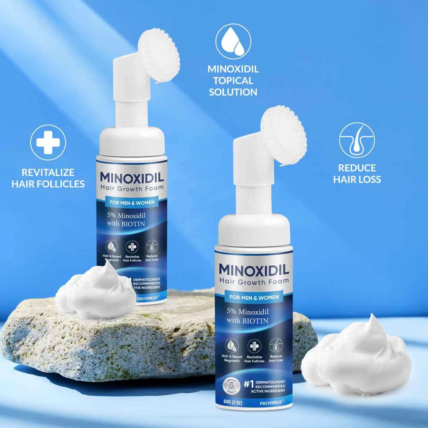 Minoxidil Foam for Hair Growth - 5% Strength for Men & Women | 4 Ounce