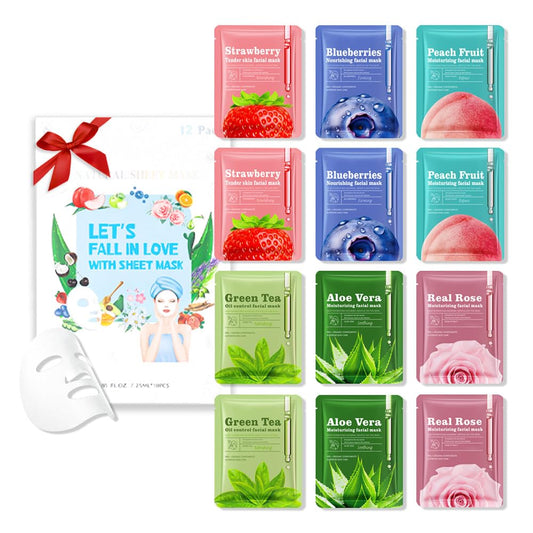 CAKAILA Face Sheet Mask Skincare,Hydrating Spa Face Mask For Sensitive Skin,Moisturize,Soothing,Nourish for All Skin Types