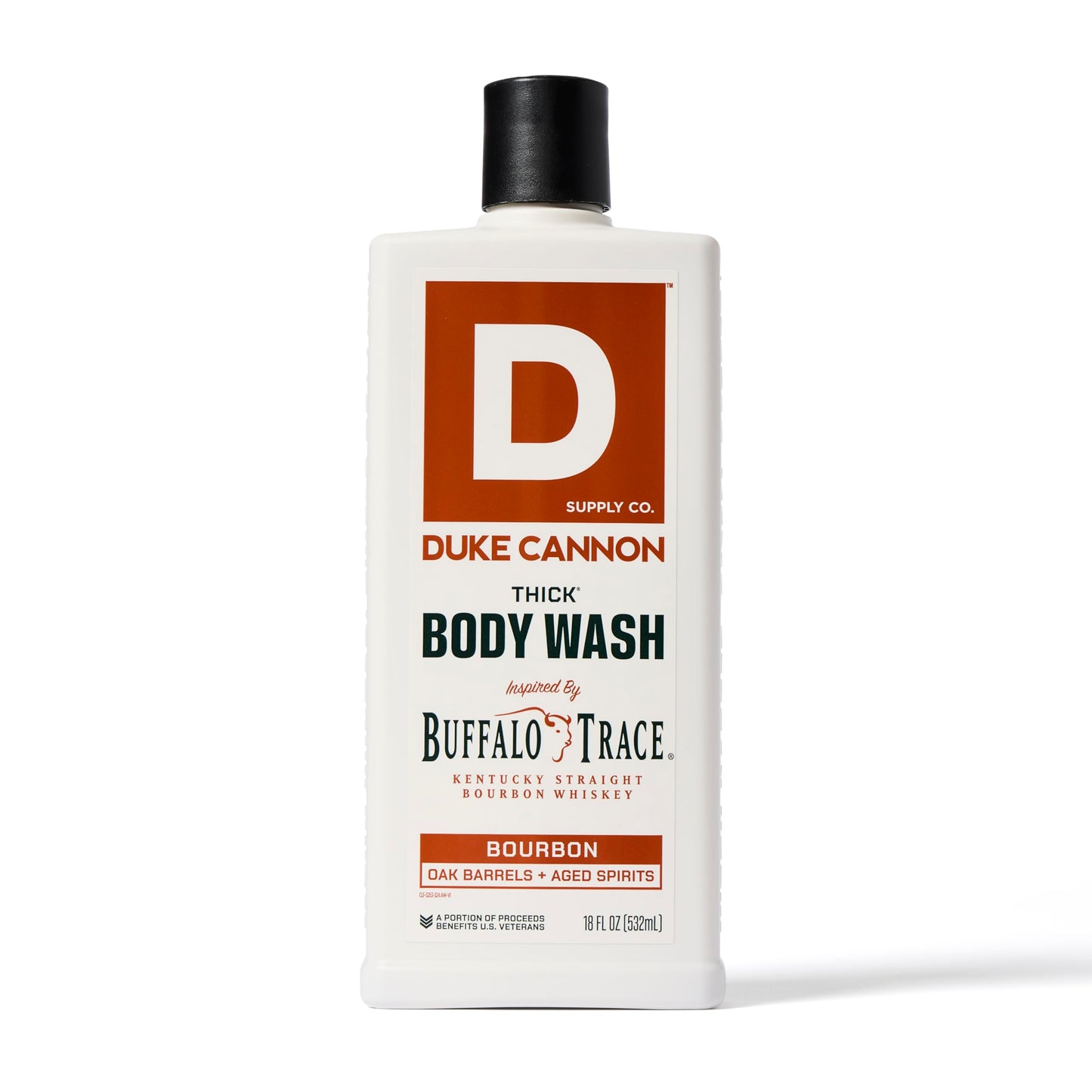 Duke Cannon Supply Co. Thick High Viscosity Body Wash - 3X Thicker, Plant-Based Body Wash for Men with Lasting Scent - Mens Body Scrub - Sawtooth, Midnight Swim & Bourbon (18oz)