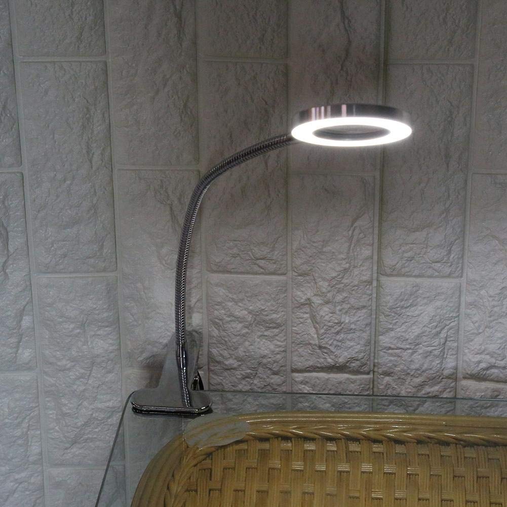 Magnifying Lamp, Portable Clip Permanent Makeup Tattoo Reading 2.5 Times Magnifier Magnifying USB Light Lamp for Makeup Lip Eyebrow Permanent Tattoo Skincare Beauty Reading Working Study