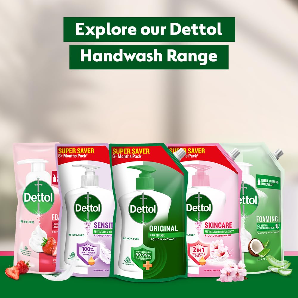 Dettol Skincare Liquid Handwash | 875ml (29.59 Fl Oz) | Pack of 2