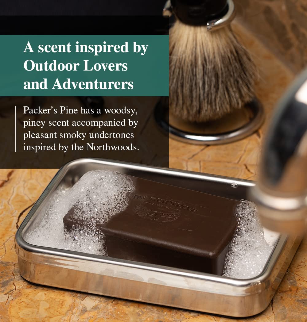 Packer's Pine Tar Soap Bar for Men & Women | Original Body & Face Soap with Natural Pine Tar & Pine Oils | Soothes Eczema, Psoriasis & Itchy Skin | Paraben, Sulfate & Creosote Free, 3.2 oz (6 Pack)