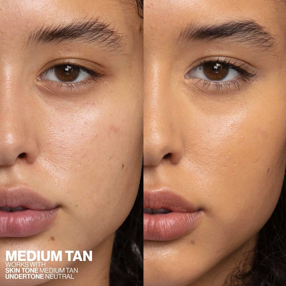 Smashbox Halo Healthy Glow Tinted Moisturizer with SPF 25 | 24-Hour Hydrating Skin Tint with Buildable Coverage and Dewy Finish | Hyaluronic Acid & Niacinamide for Face, Medium Tan, 1.4 Fl Oz