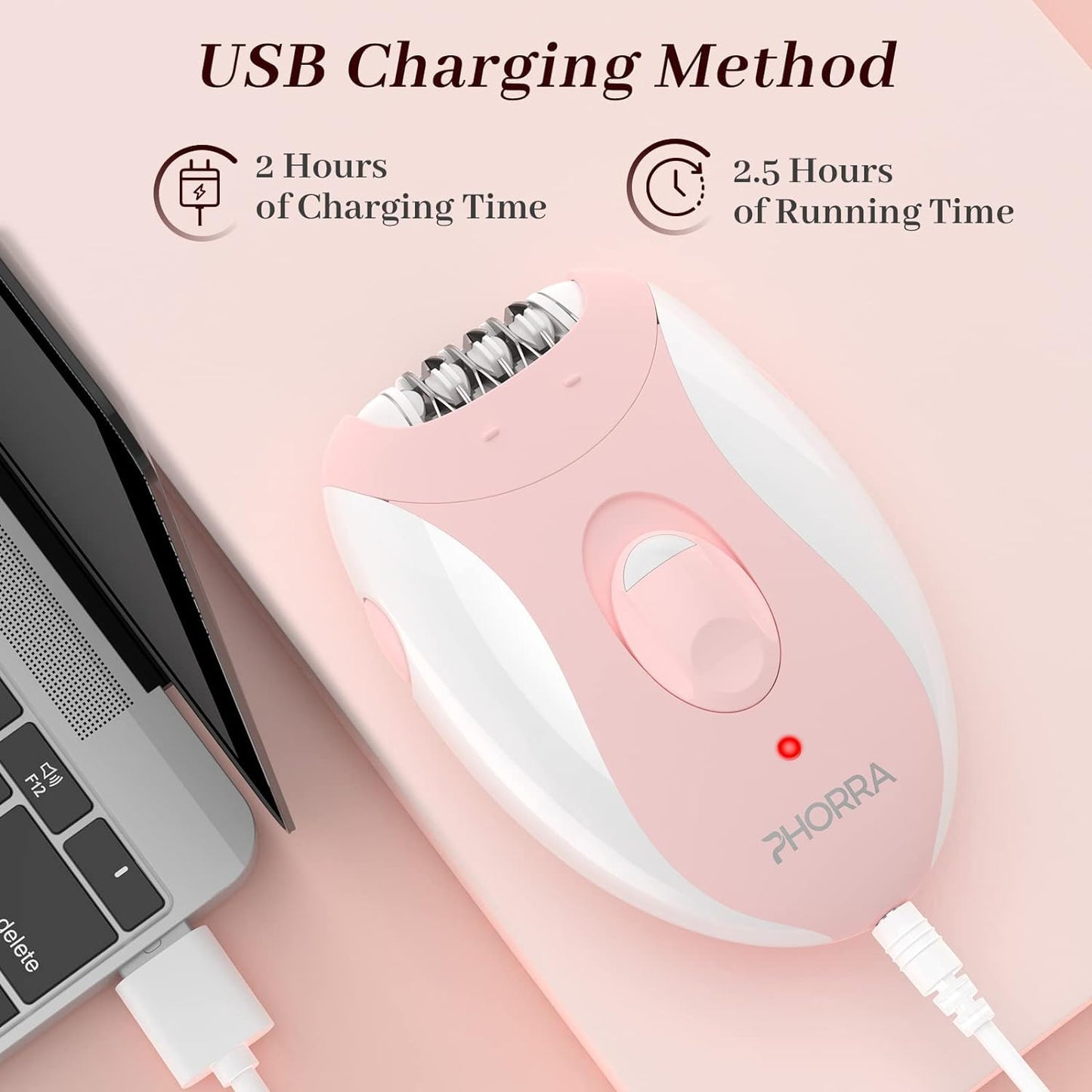 Epilator for Women, Smooth Glide Epilator for Women with 2 Speeds, Smooth Face Trimmer Device, Facial Hair Removal for Face Legs Arms Armpit Bikini