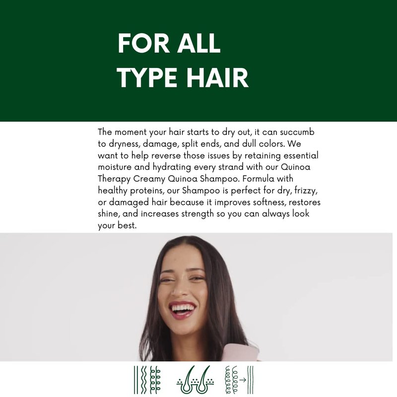 Morfose Professional Quinoa Protein Shampoo, Strengthening Color Care, Revives Dullness, promotes Softness and Shiny Hair, Nourishes Strands for Beautiful Hair, 33.81 Fl oz