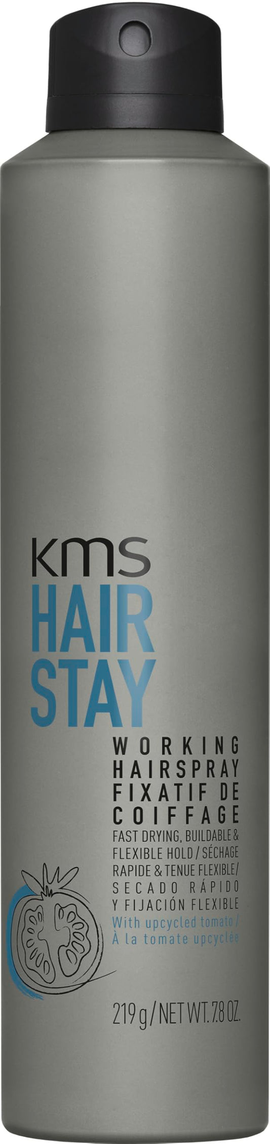 KMS HairStay Working Hairspray, Lasting Buildable Hold, 300ml