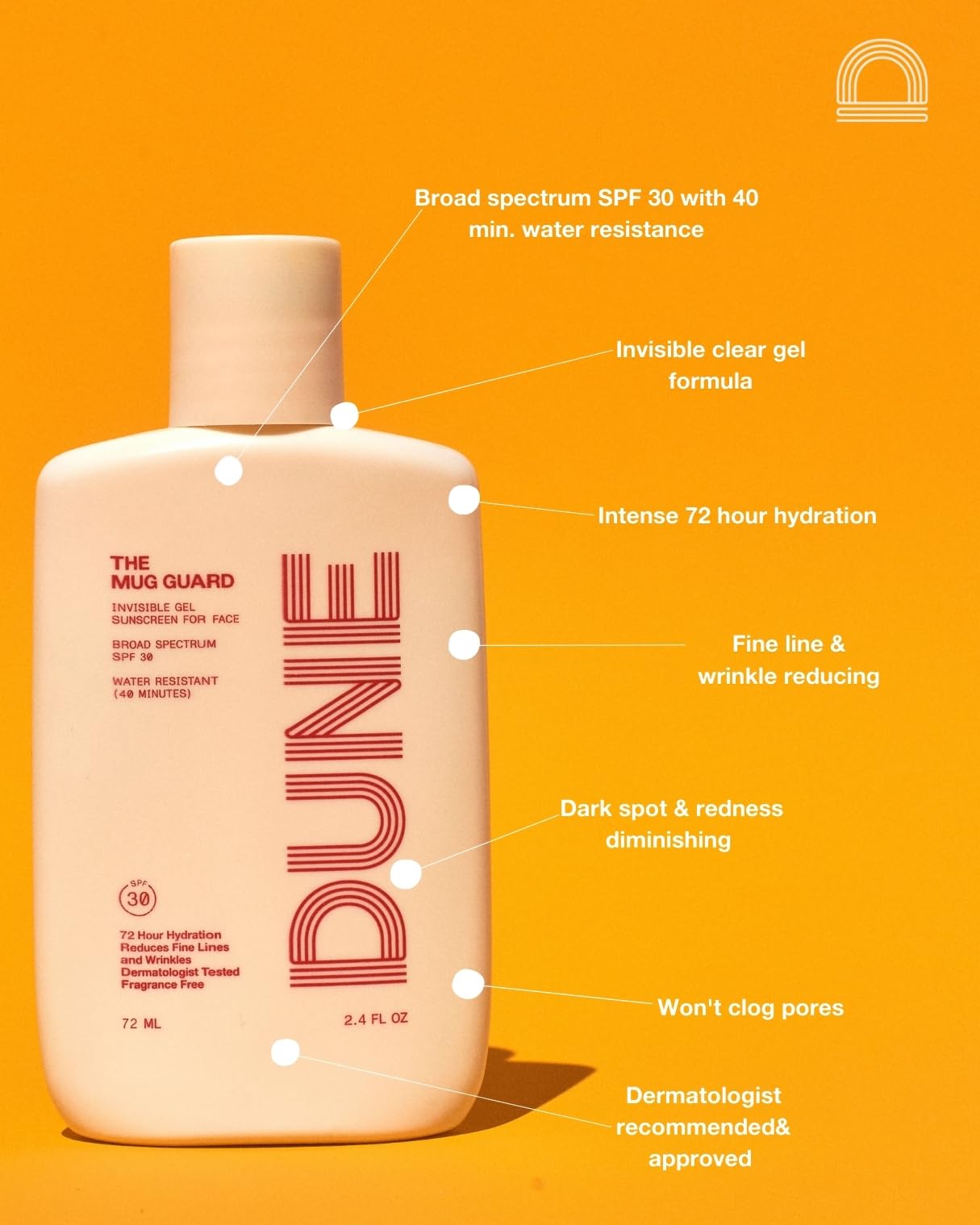 DUNE Suncare Mug Guard + Bod Guard Duo Sunscreen SPF 30 Set for UVA/UVB Broad Spectrum Face and Body Sunscreen, 2 Bottles