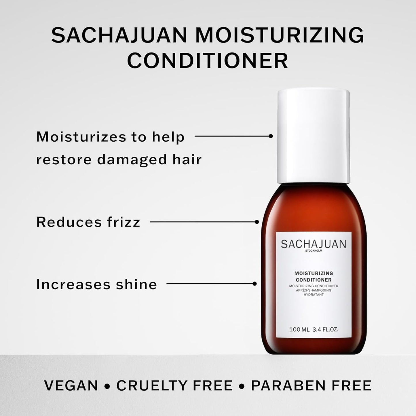SACHAJUAN Moisturizing Conditioner | Hydrating Care for Dry, Damaged & Chemically Treated Hair | Ocean Silk Technology & Argan Oil for Frizz Control, Shine & Smoothness | Vegan & Paraben-Free