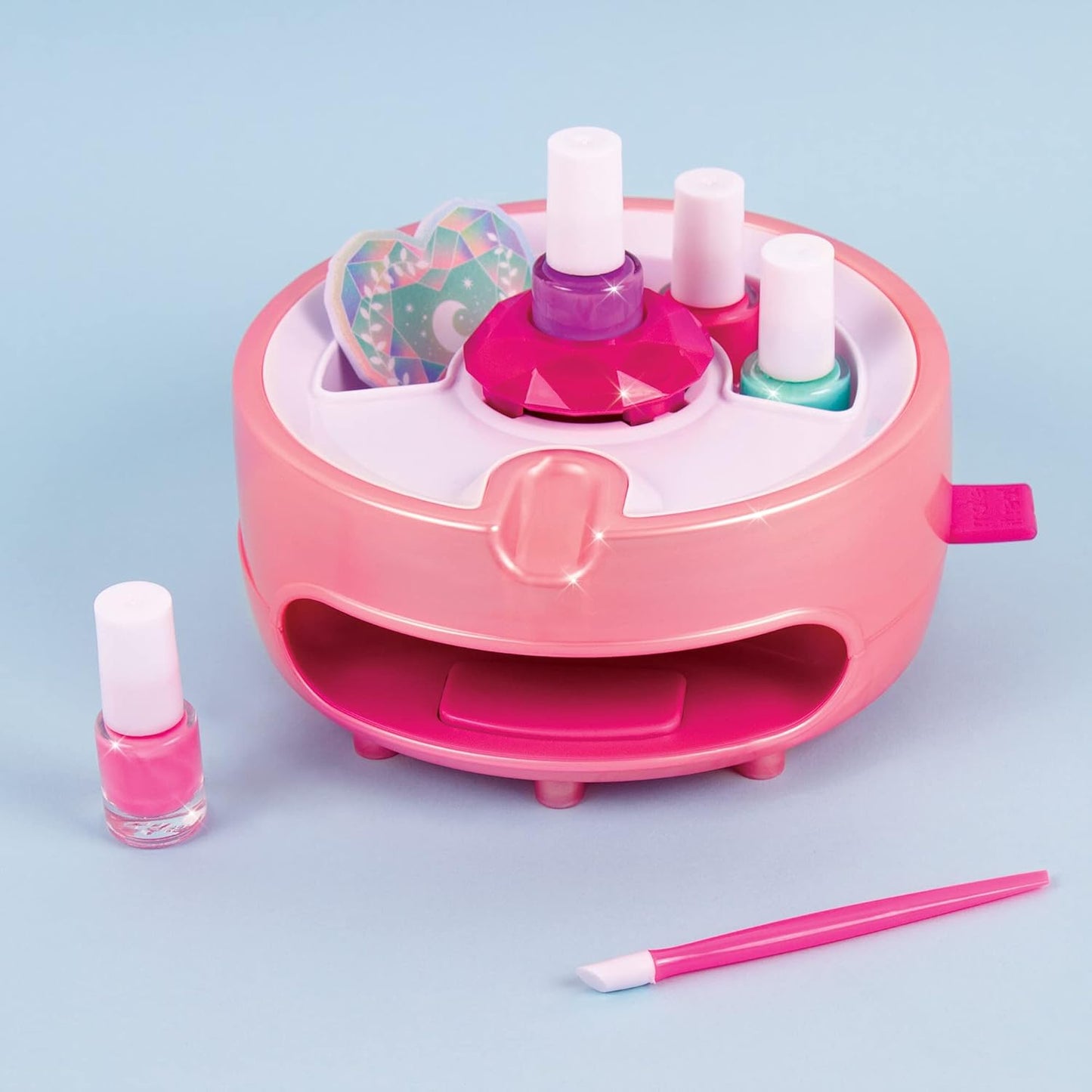 Color Fusion Light Up Nail Dryer - Kids Manicure Kit with 4 Polishes & Accessories | Ages 8+