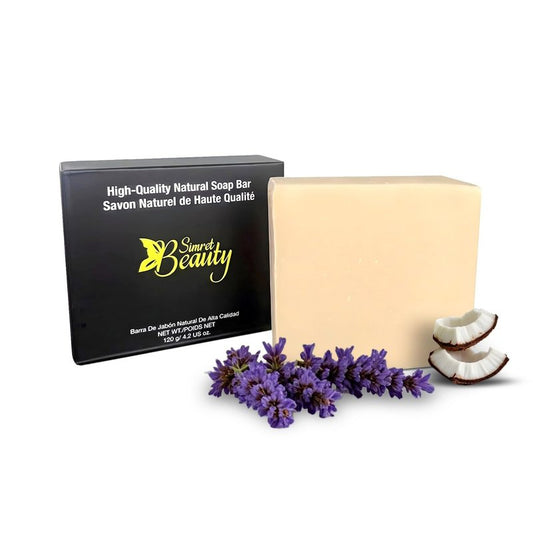 Simret Beauty Coconut and Shea Butter Soap - Organic Soap Bar with Goat Milk, Vegan Chemical-Free Moisturizing Bar for Face & Body, All Skin Types, Cruelty-Free, 4.2 oz