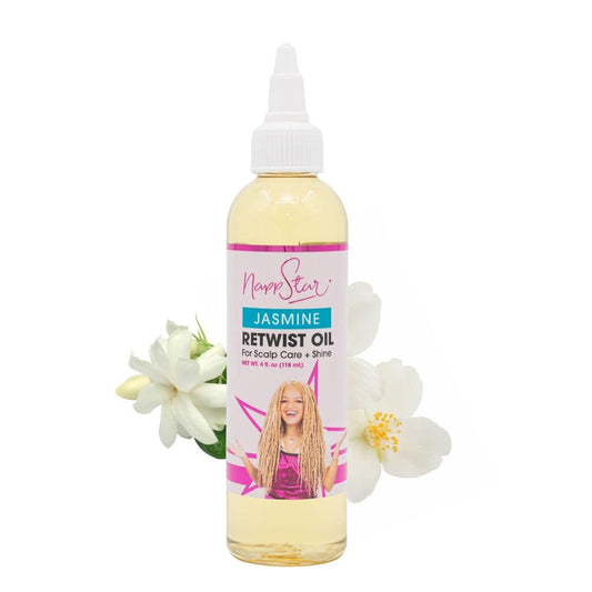NappStar Retwist Oil, Jasmine Scented Smell Good Loc Oil, Aromatic Hair Care for Dreadlocks with Moisturizing Base, 4 Fl Oz