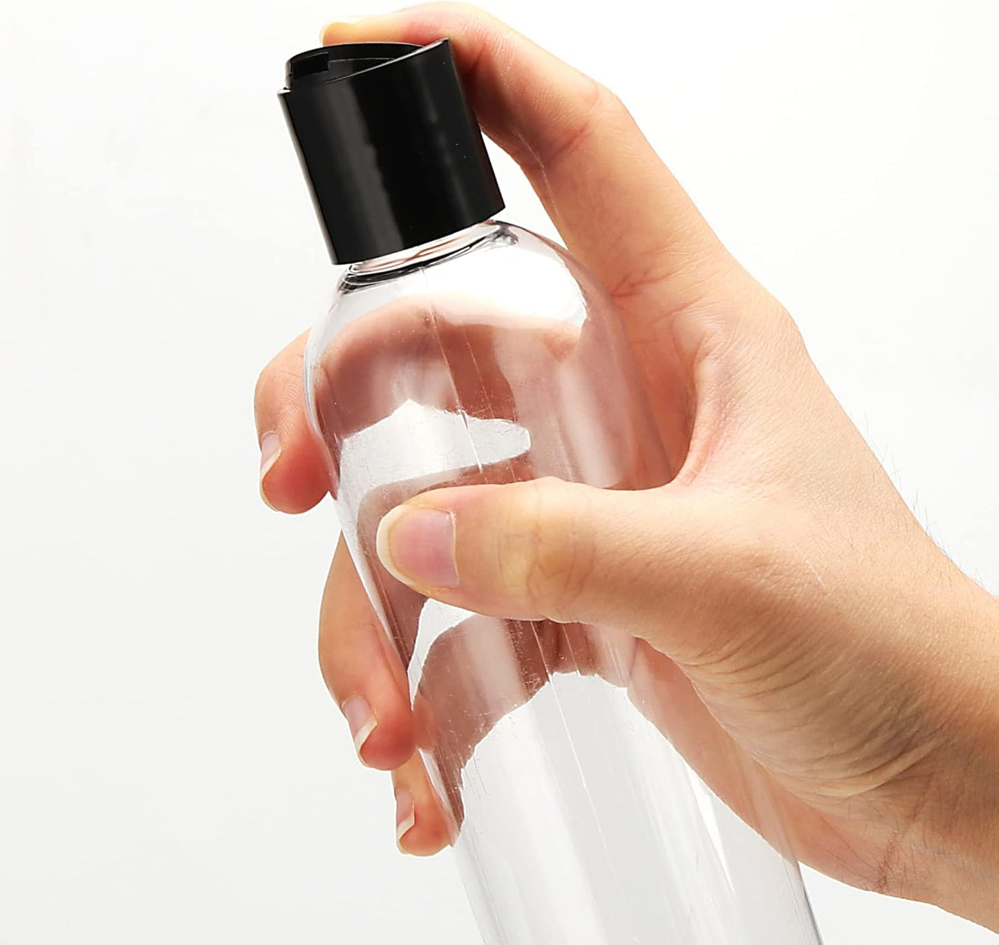 8 Oz Plastic Bottles - 40 Pack Clear Refillable Travel Squeeze Lotion Containers | Disc Top Caps for Shampoo & Creams